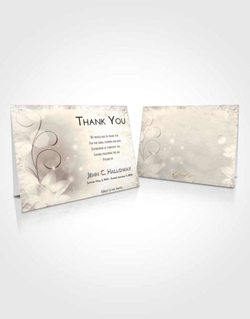 Funeral Thank You Card Template Tranquil Floral Peace