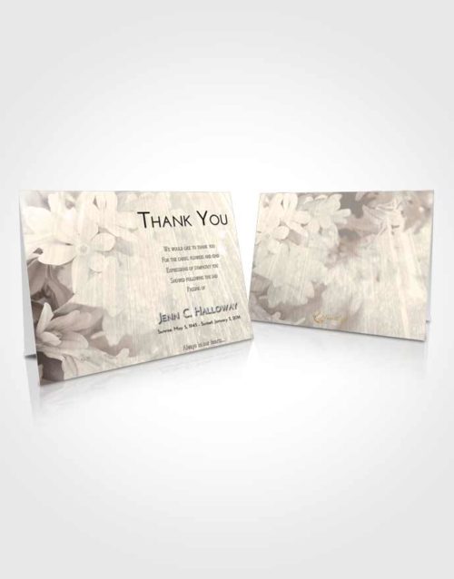 Funeral Thank You Card Template Tranquil Floral Serenity