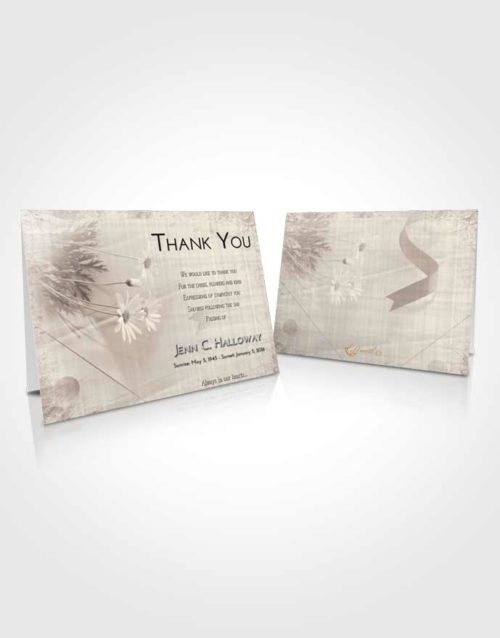 Funeral Thank You Card Template Tranquil Floral Style