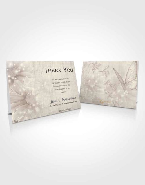 Funeral Thank You Card Template Tranquil Floral Summer