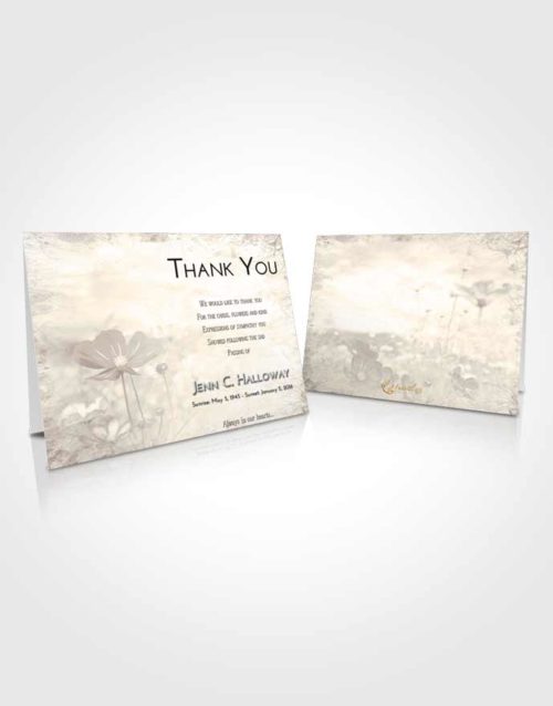 Funeral Thank You Card Template Tranquil Floral Whispers