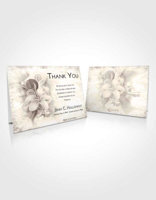 Funeral Thank You Card Template Tranquil Floral Wish