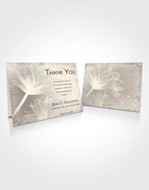 Funeral Thank You Card Template Tranquil Flower Peace