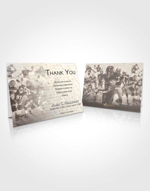 Funeral Thank You Card Template Tranquil Football Destiny