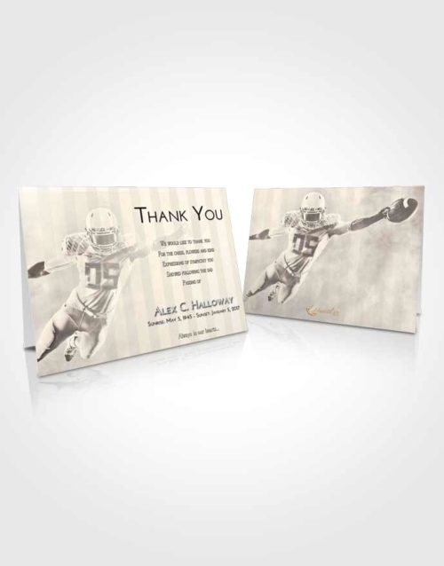 Funeral Thank You Card Template Tranquil Football Honor