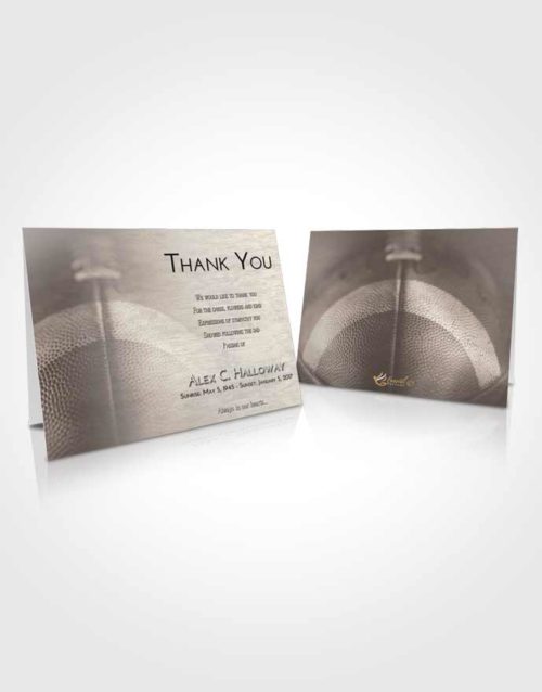 Funeral Thank You Card Template Tranquil Football Journey