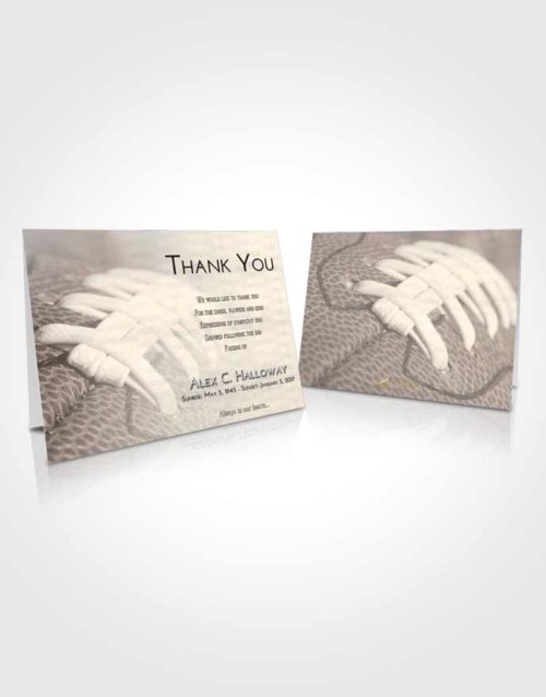 Funeral Thank You Card Template Tranquil Football Life