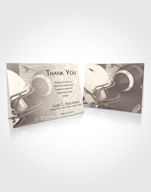 Funeral Thank You Card Template Tranquil Football Party