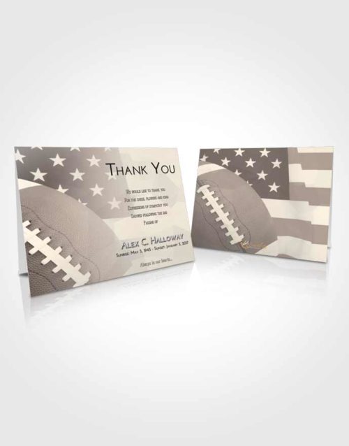 Funeral Thank You Card Template Tranquil Football Pride