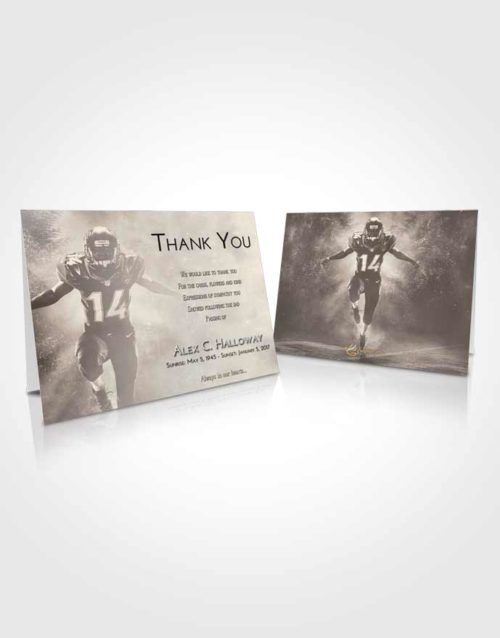Funeral Thank You Card Template Tranquil Football Serenity