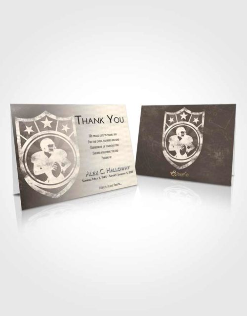 Funeral Thank You Card Template Tranquil Football Surprise