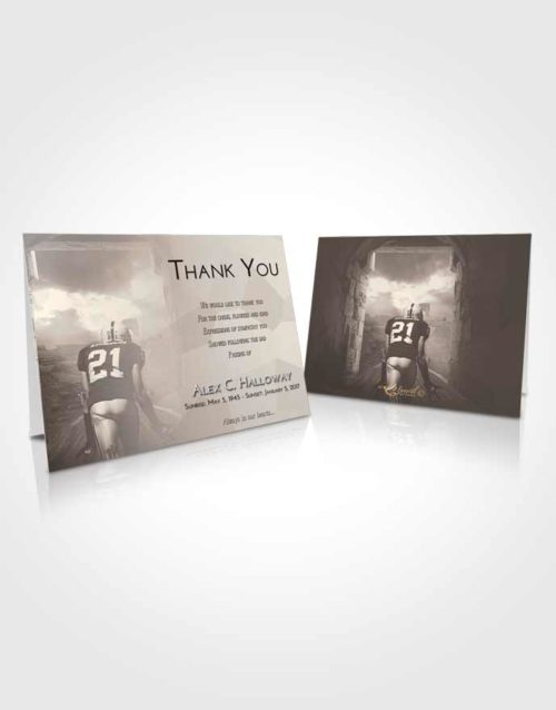 Funeral Thank You Card Template Tranquil Football Victory