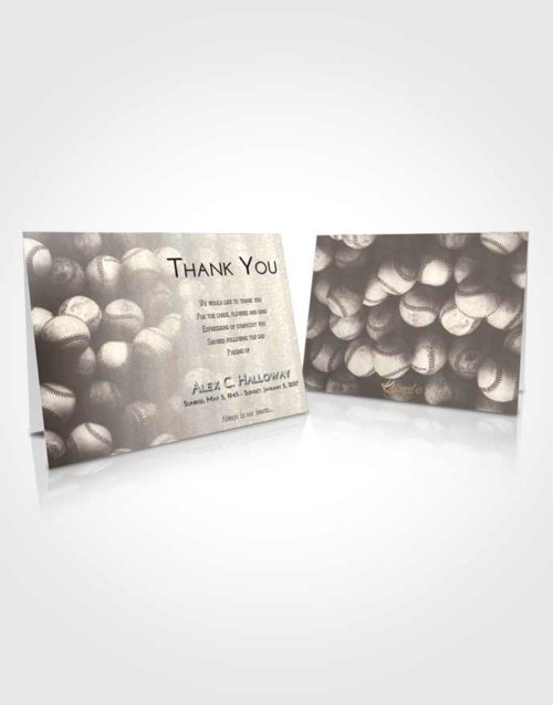 Funeral Thank You Card Template Tranquil Foul Ball
