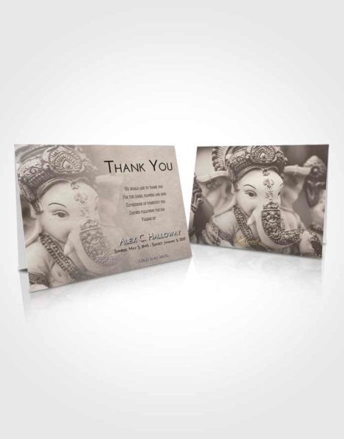 Funeral Thank You Card Template Tranquil Ganesha Desire
