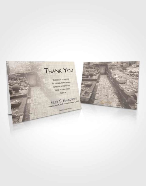 Funeral Thank You Card Template Tranquil Gardening Desire