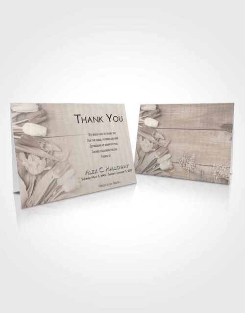 Funeral Thank You Card Template Tranquil Gardening Morning