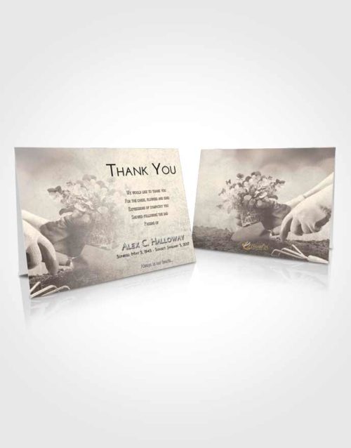 Funeral Thank You Card Template Tranquil Gardening Passion