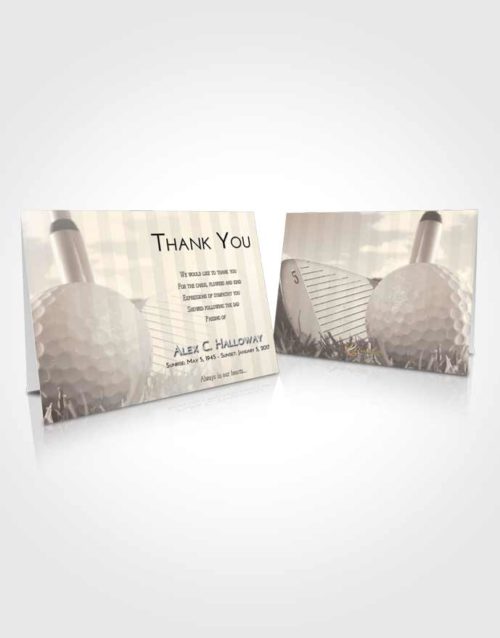 Funeral Thank You Card Template Tranquil Golf Day
