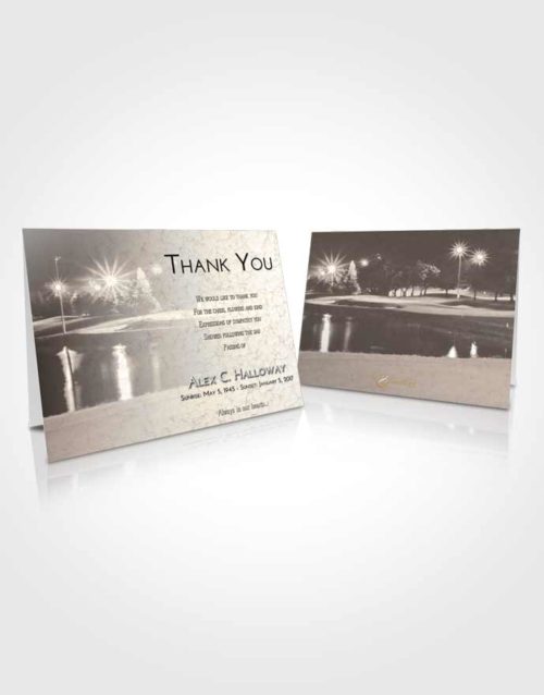 Funeral Thank You Card Template Tranquil Golf Paradise