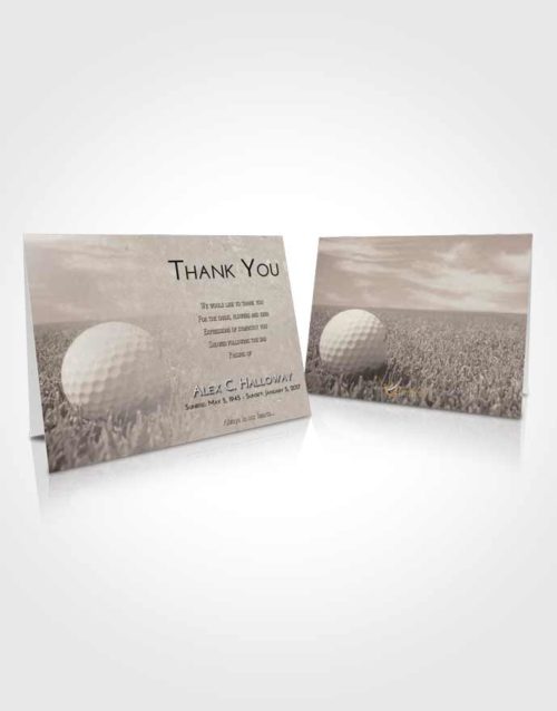Funeral Thank You Card Template Tranquil Golf Serenity