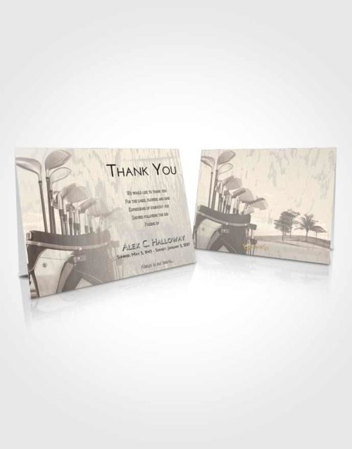 Funeral Thank You Card Template Tranquil Golf Set