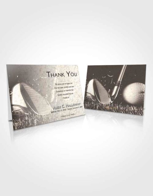 Funeral Thank You Card Template Tranquil Golf Swing