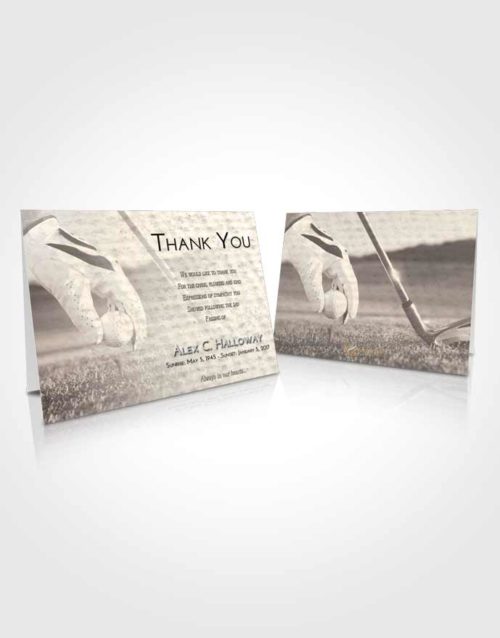 Funeral Thank You Card Template Tranquil Golf Tee