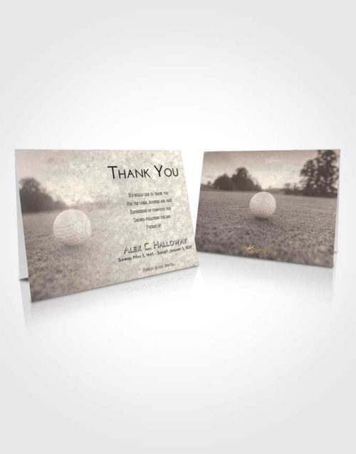 Funeral Thank You Card Template Tranquil Golfing Honor