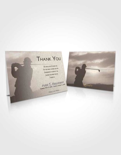 Funeral Thank You Card Template Tranquil Golfing Peace