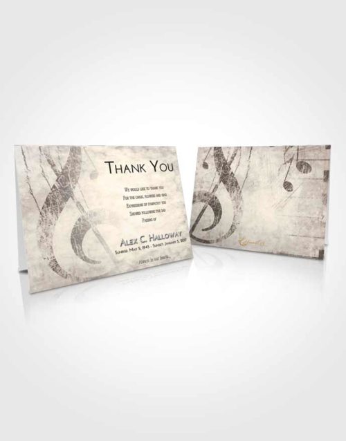 Funeral Thank You Card Template Tranquil Harmonica
