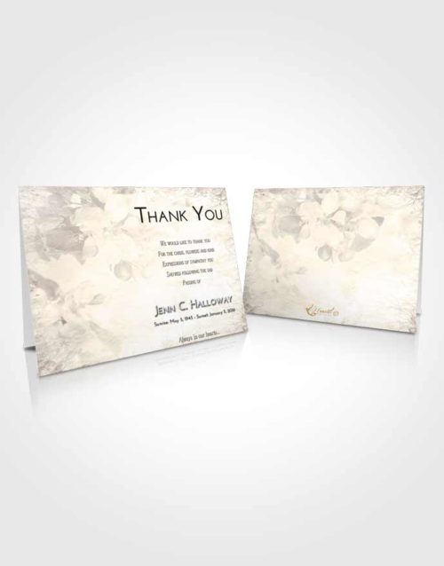 Funeral Thank You Card Template Tranquil Heavenly Flowers