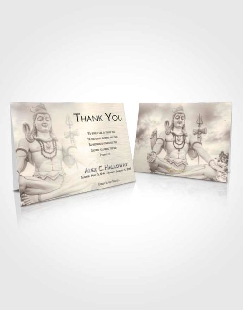 Funeral Thank You Card Template Tranquil Hindu Mystery