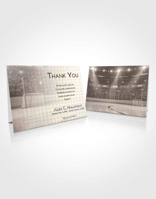 Funeral Thank You Card Template Tranquil Hockey Love