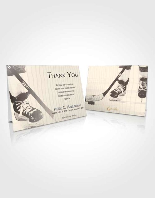 Funeral Thank You Card Template Tranquil Hockey Pride
