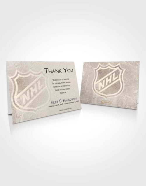 Funeral Thank You Card Template Tranquil Hockey Tranquility