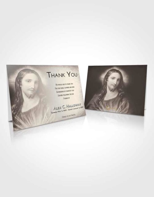 Funeral Thank You Card Template Tranquil Jesus Christ