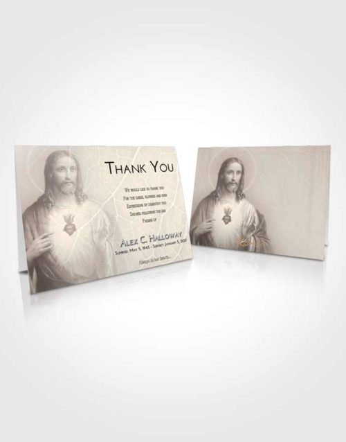Funeral Thank You Card Template Tranquil Jesus Love