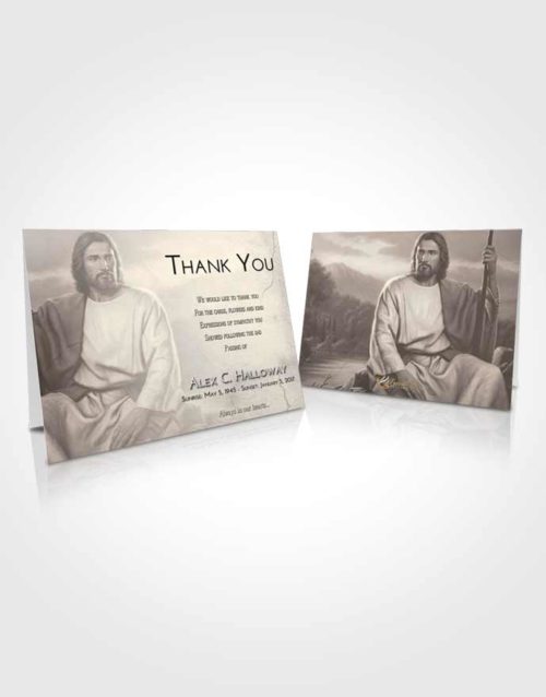 Funeral Thank You Card Template Tranquil Jesus Prayers