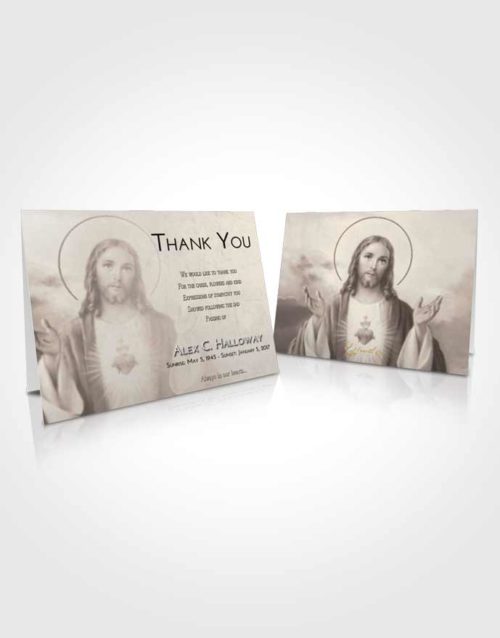 Funeral Thank You Card Template Tranquil Jesus our Lord