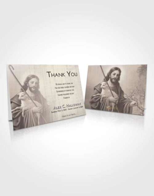 Funeral Thank You Card Template Tranquil Jesus the Savior