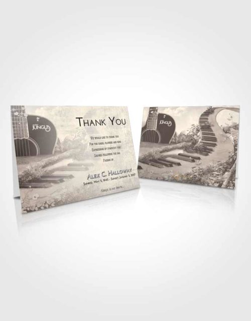 Funeral Thank You Card Template Tranquil Jungle Music