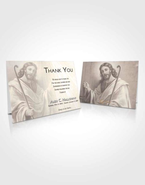 Funeral Thank You Card Template Tranquil Life of Jesus