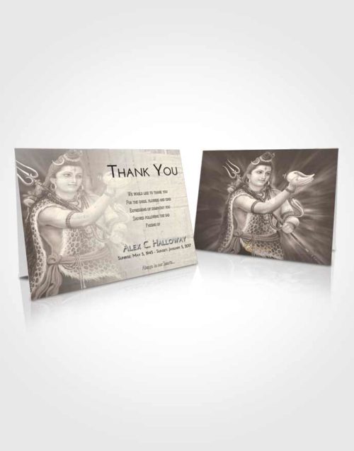 Funeral Thank You Card Template Tranquil Lord Shiva Excellence