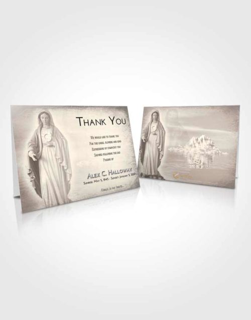 Funeral Thank You Card Template Tranquil Mary Full of Grace