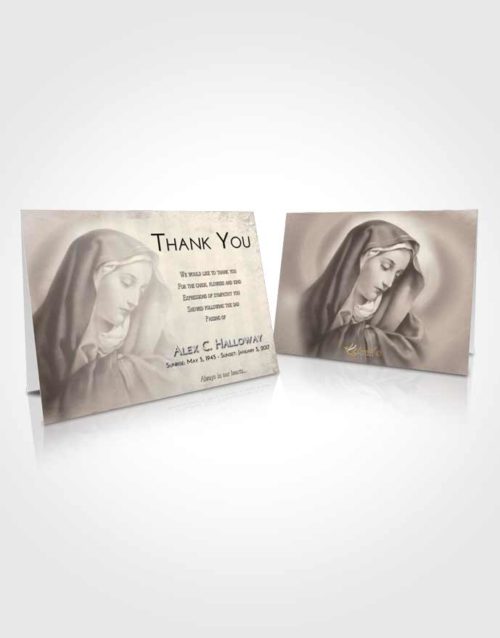 Funeral Thank You Card Template Tranquil Mary Mother in Heaven