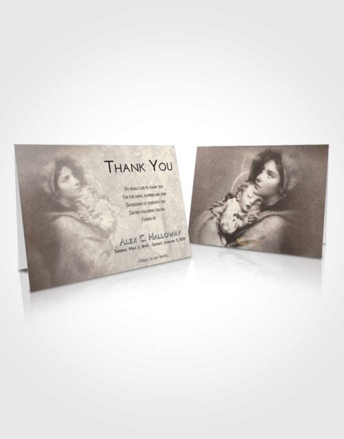 Funeral Thank You Card Template Tranquil Mary and Jesus