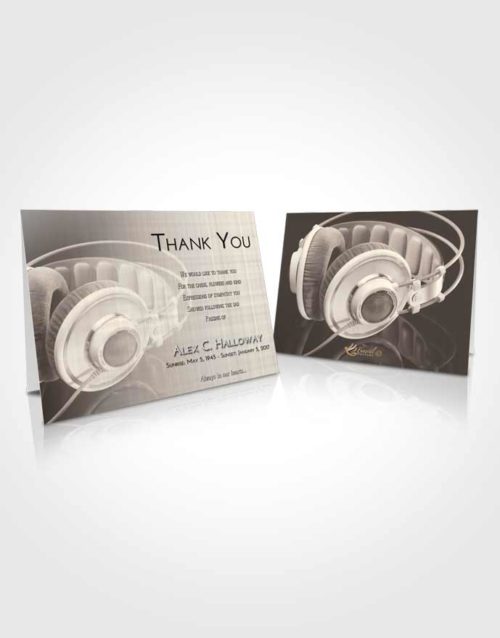 Funeral Thank You Card Template Tranquil Music Alley