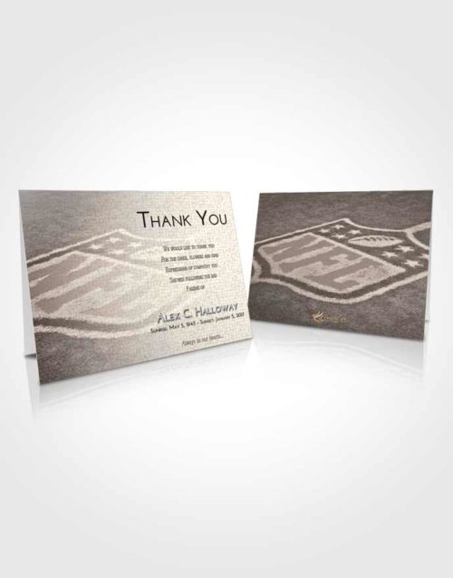 Funeral Thank You Card Template Tranquil NFL Football