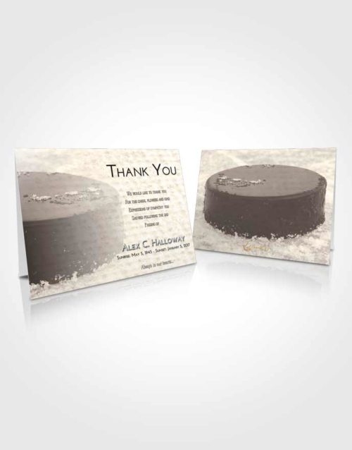 Funeral Thank You Card Template Tranquil Puck of Honor