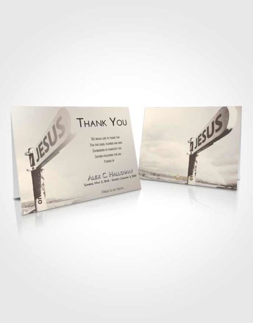 Funeral Thank You Card Template Tranquil Road to Jesus